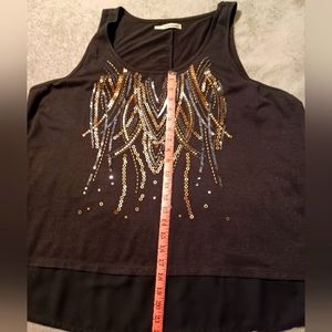 3x black dress tank top